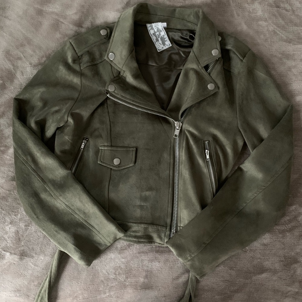 Army green swade jacket